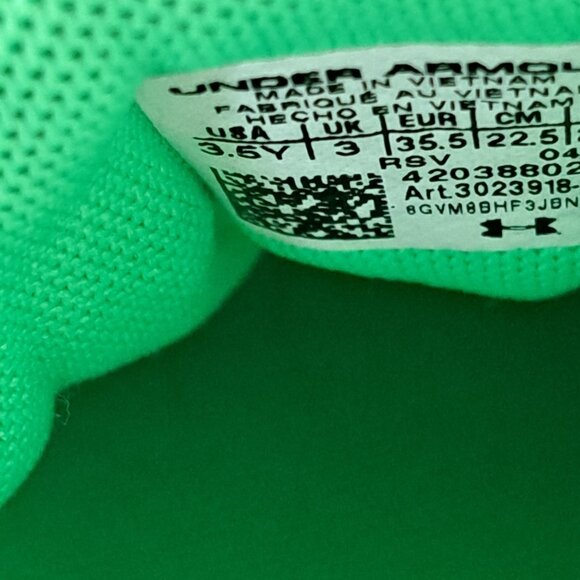 Under Armour Boys Steph Curry SC   Neon Basketball Sneakers Shoes - Size 3.5Y - Picture 9 of 11